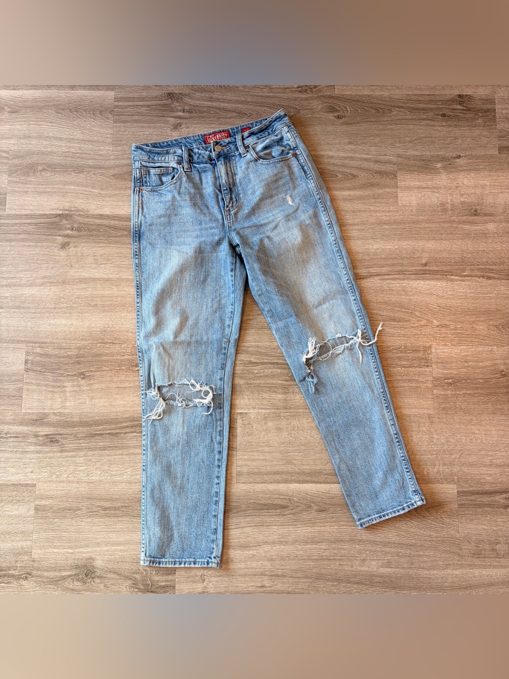 Lucky Brand Distressed High Rise Tomboy Denim Jeans